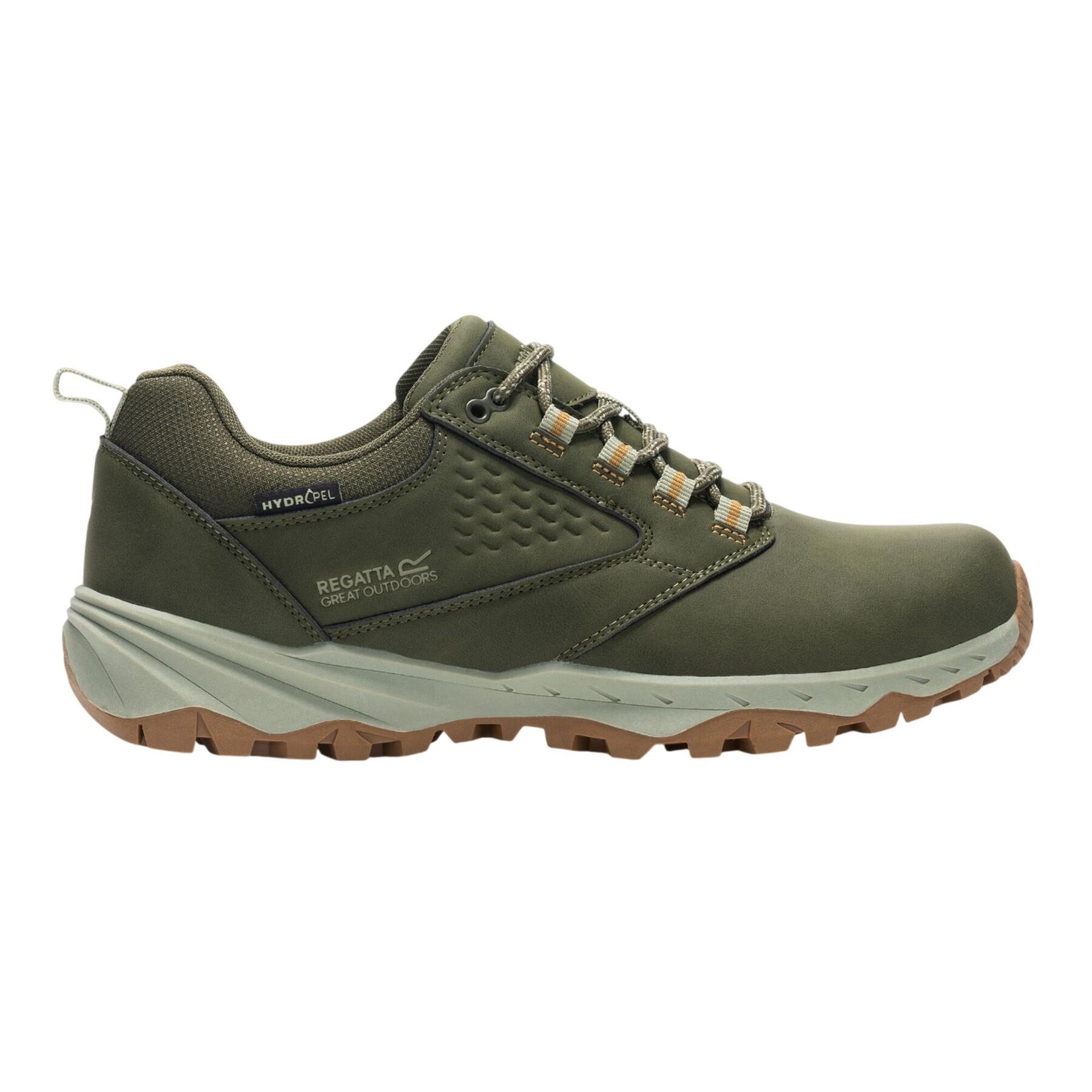 Chaussures Basses De Marche AMBLE Homme (Kaki Foncé / Jaune Vieil Or) 4/5