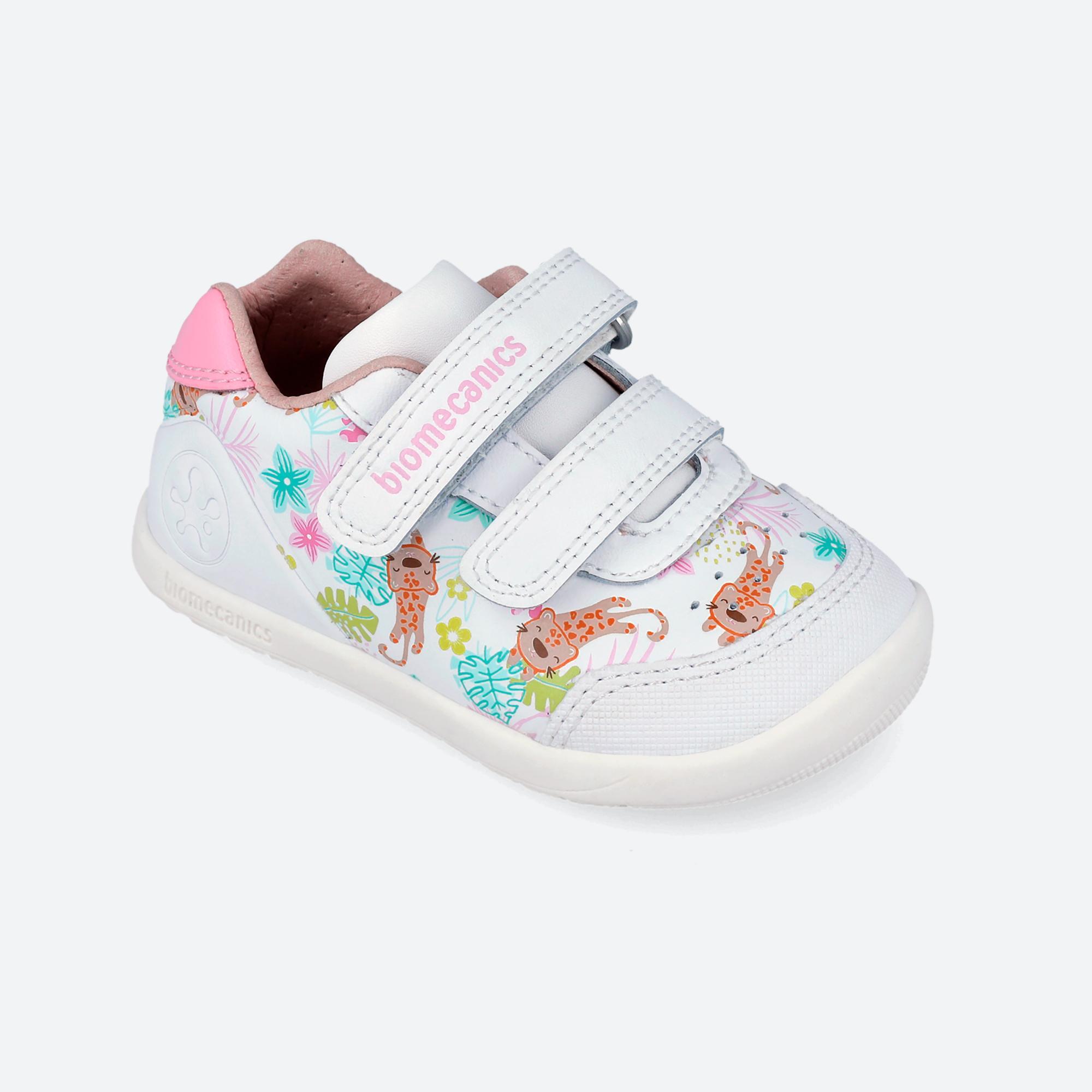 Sapatilhas Barefoot Bebé Biomecanics 262156A em Branco com Velcro 4/7