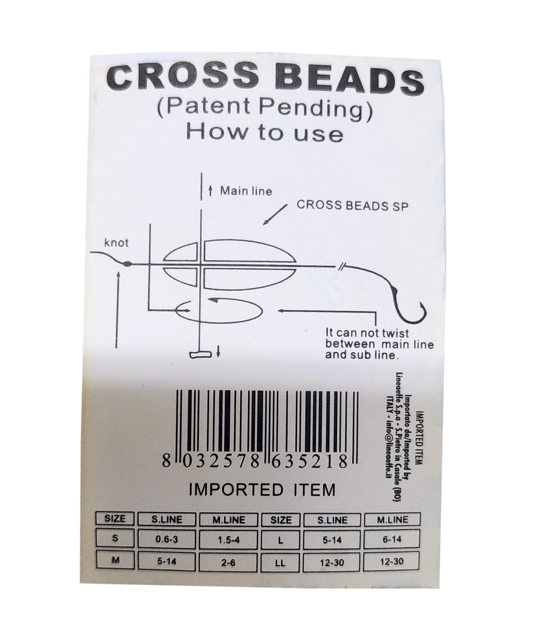 Pérolas Cross Beads M p/pesca embarcada x20 2/2