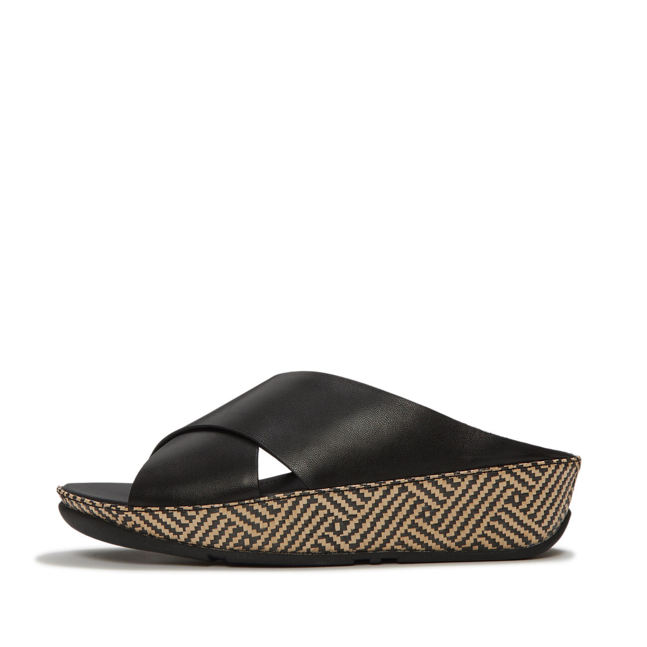 FitFlop Lulu Lux Sandales à lanières croisées en cuir tissé graphique 3/7