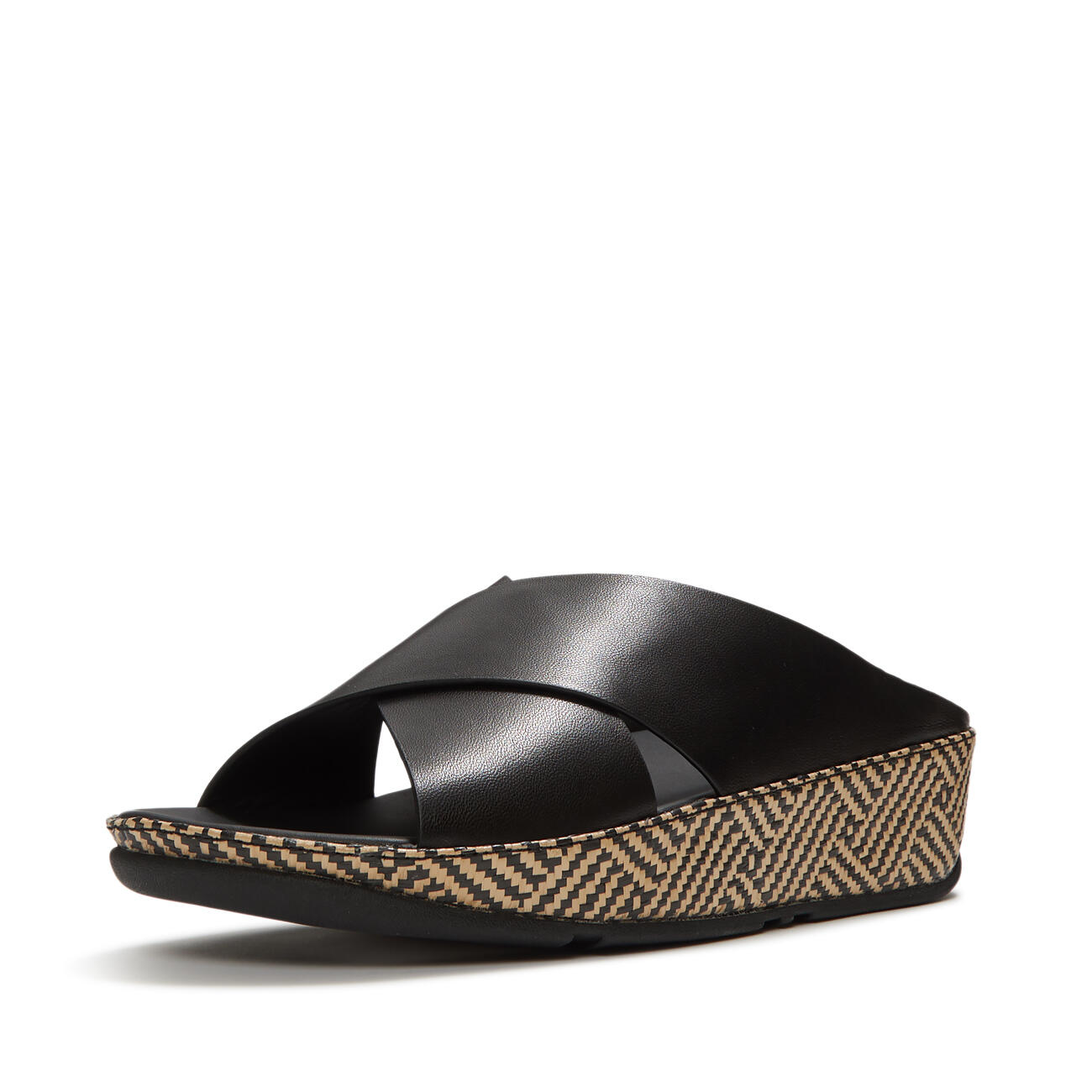 FitFlop Lulu Lux Sandales à lanières croisées en cuir tissé graphique 2/7