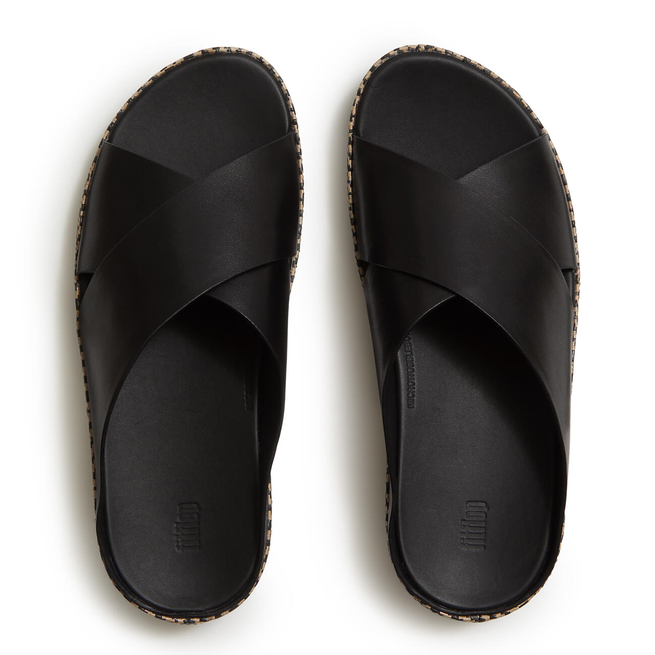 FitFlop Lulu Lux Sandales à lanières croisées en cuir tissé graphique 5/7