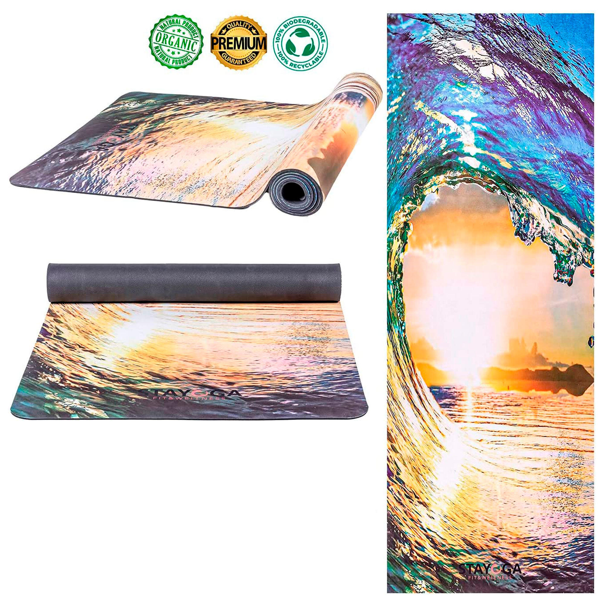 Esterilla de Yoga Bikram Suede Wave - Para Bikram (Hot Yoga). Ante Orgánico 4/5
