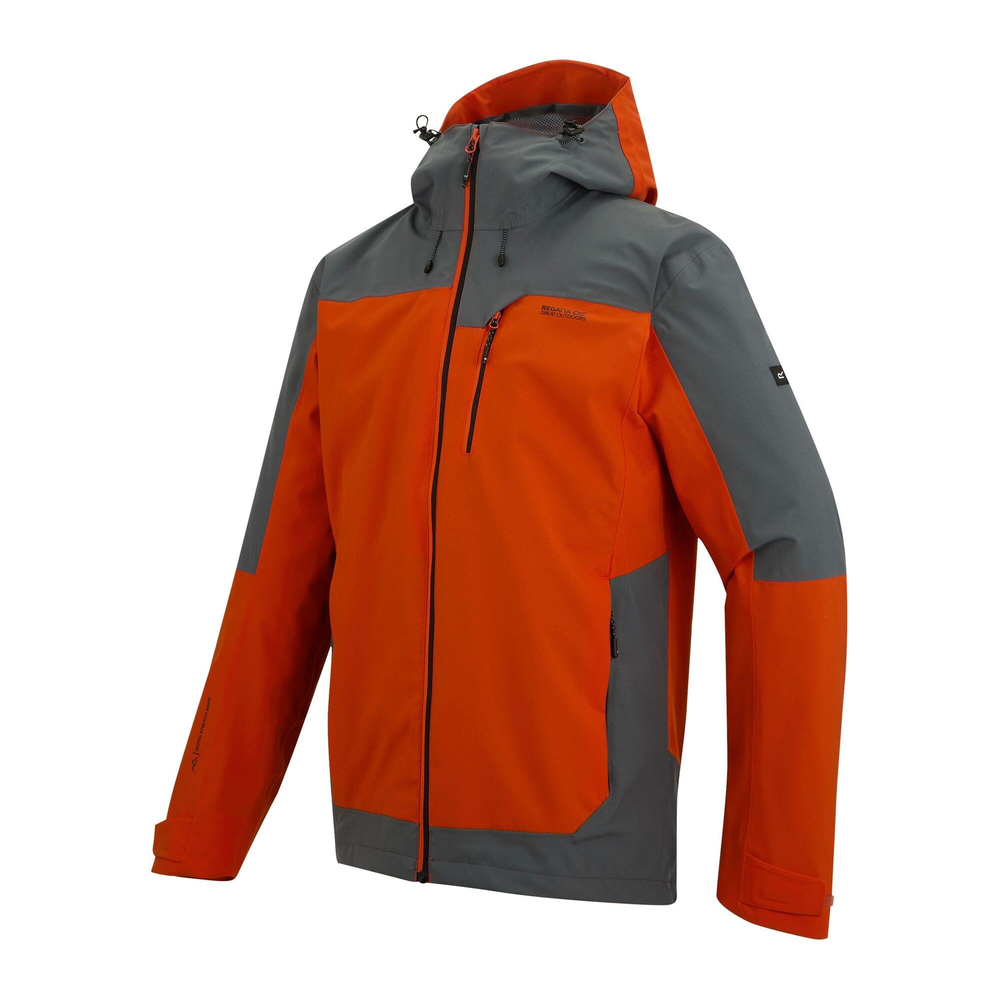 Veste Imperméable HIGHTON Homme (Rouge Orangé / Orage Foncé) 3/4
