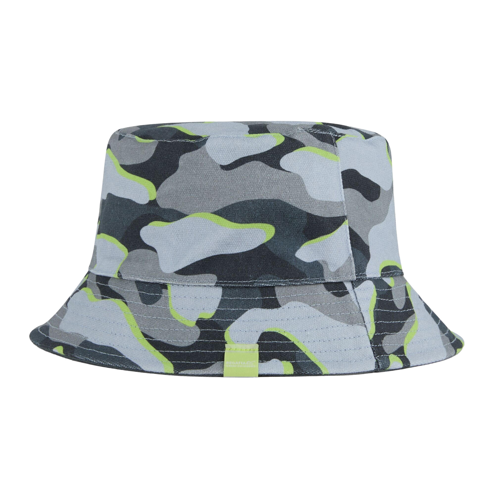 Kinder/Kinder Camo Omkeerbare Emmer Hoed (Camo Groen/Donker Storm) 3/5