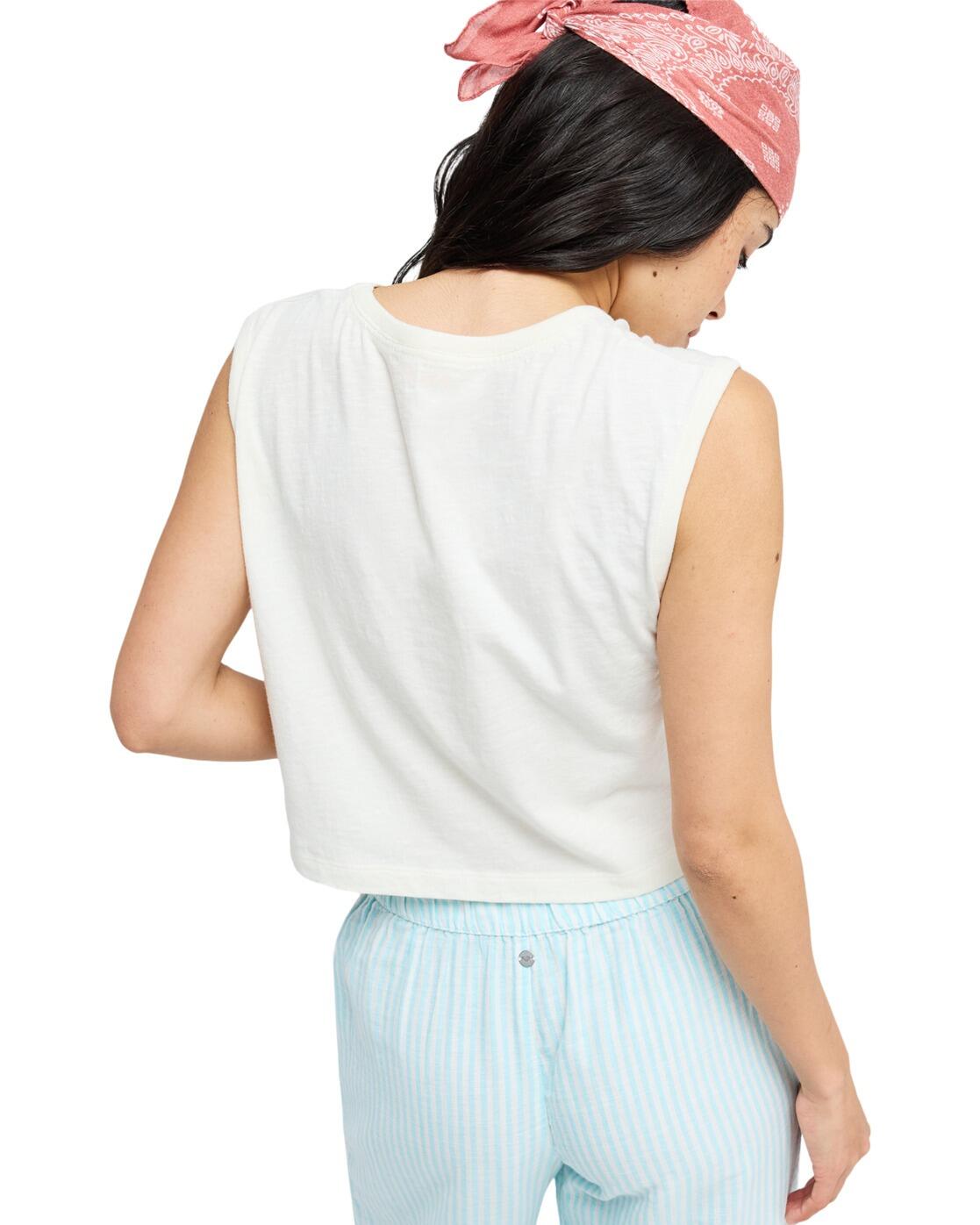 T-shirt sans manches SALT BLOCKS MUSCLE Blanc Femme 2/4