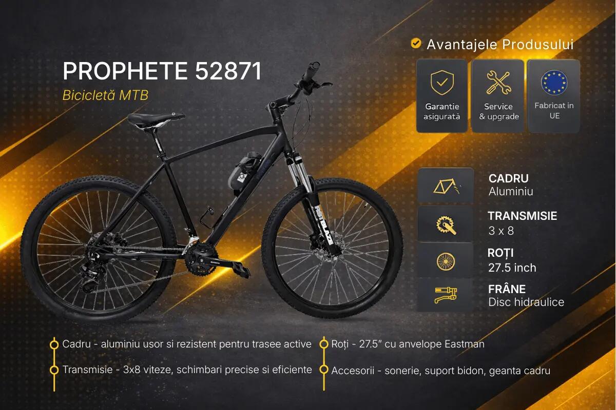 Bicicleta Mtb Prophete 52871 - 27.5 inch, XL, Negru 3/6
