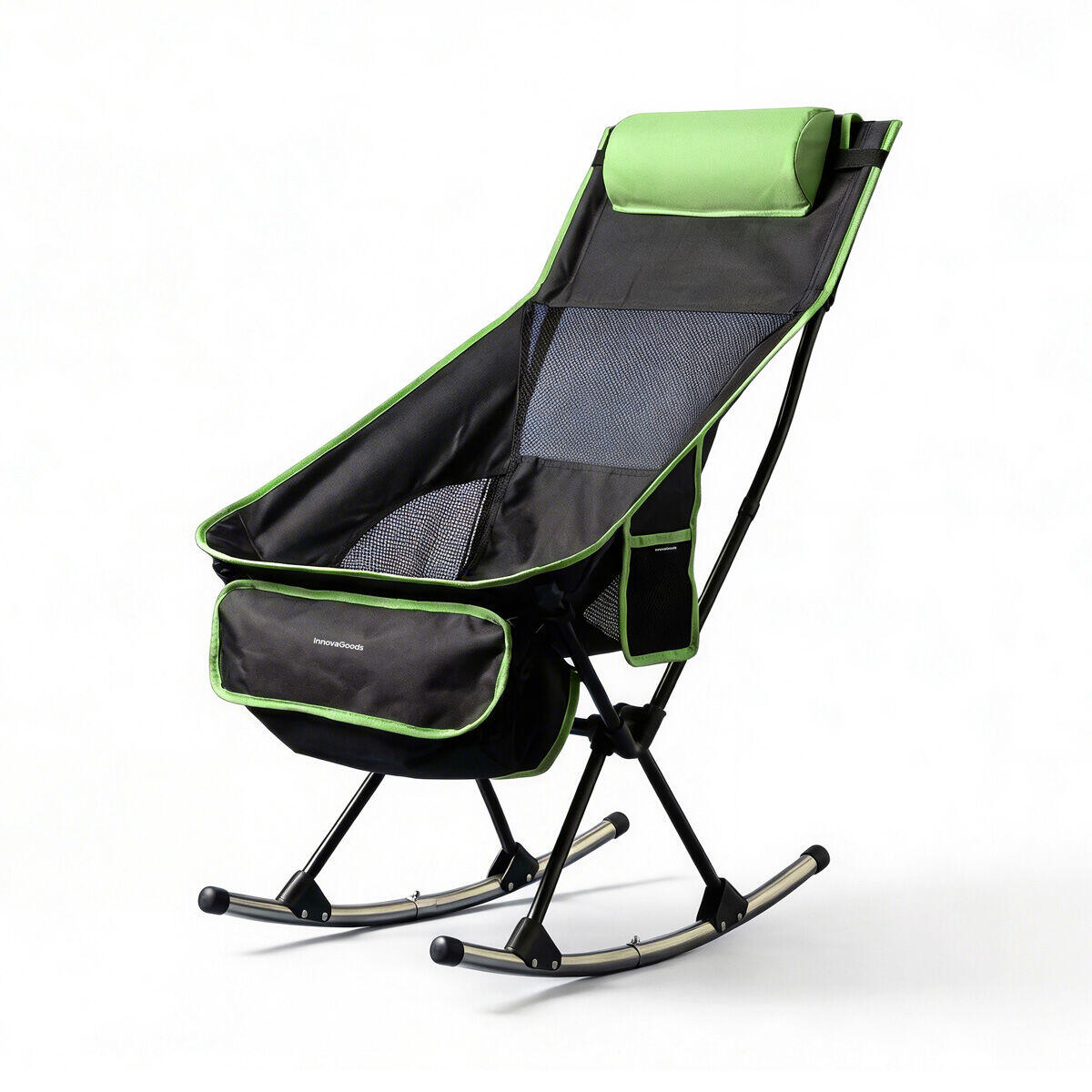 Chaise berçante pliante camping avec poche, coussin et housse InnovaGoods 5/5