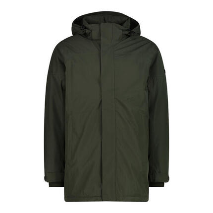 Kurtka parka z zamkiem błyskawicznym i stałym kapturem CMP