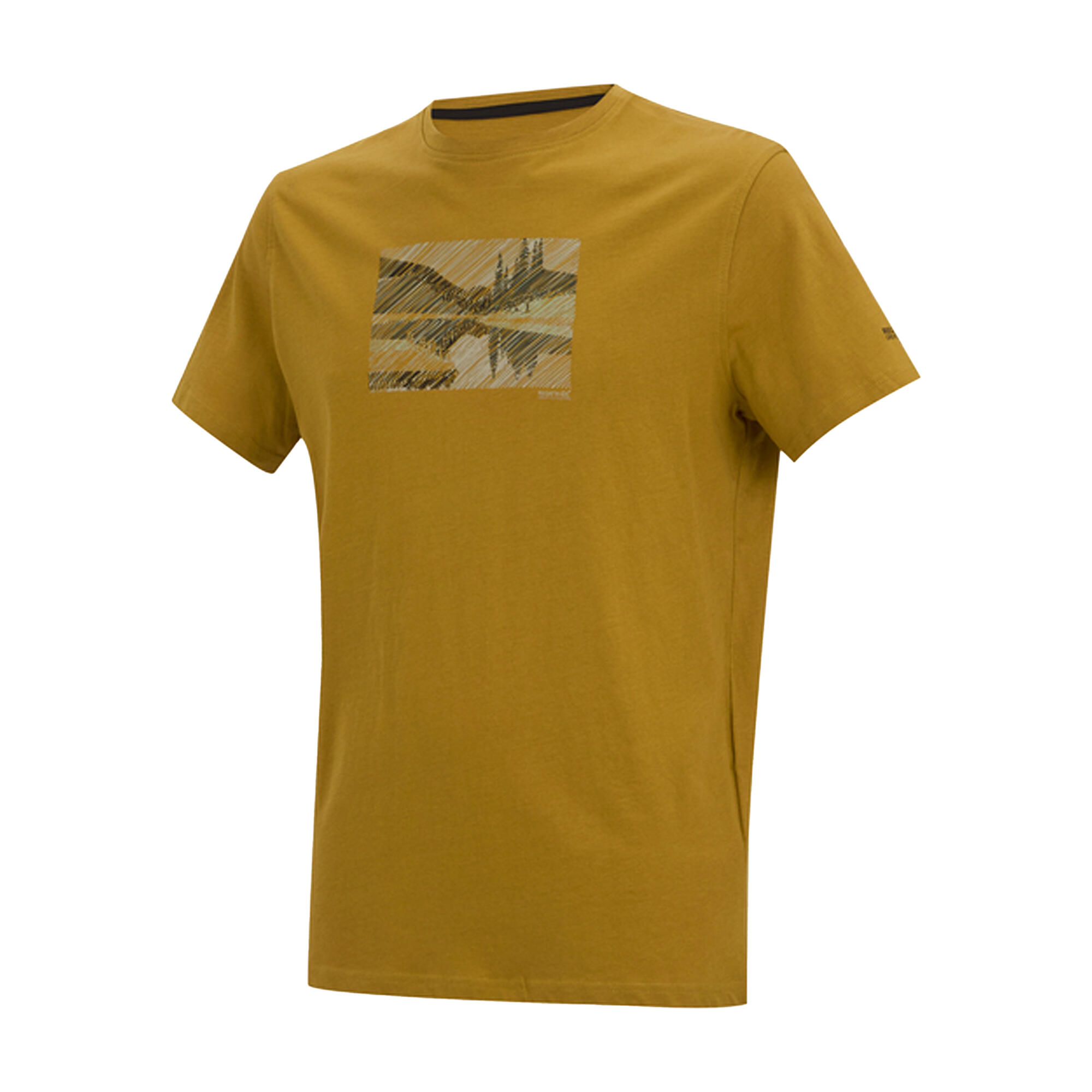 Tshirt Motif/style Paysage BREEZED Homme (Marron Bois) 3/5