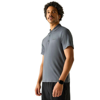Heren maverik stretch poloshirt (donkere storm)