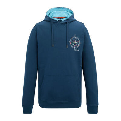 Heren cline compass hoodie (maanlicht denim/noordsblauw)