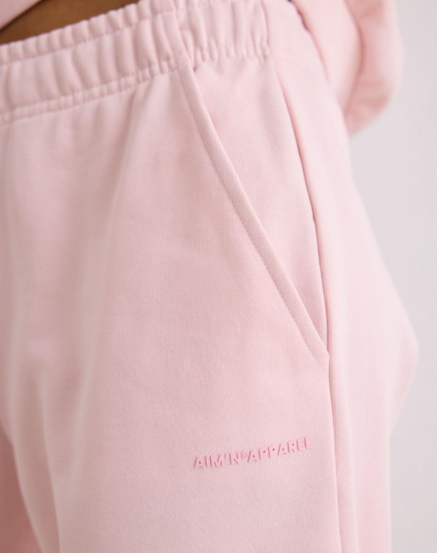 Pantalón Chándal Mujer Felpa Gruesa Holgado Pernera Ancha Rosa 3/5