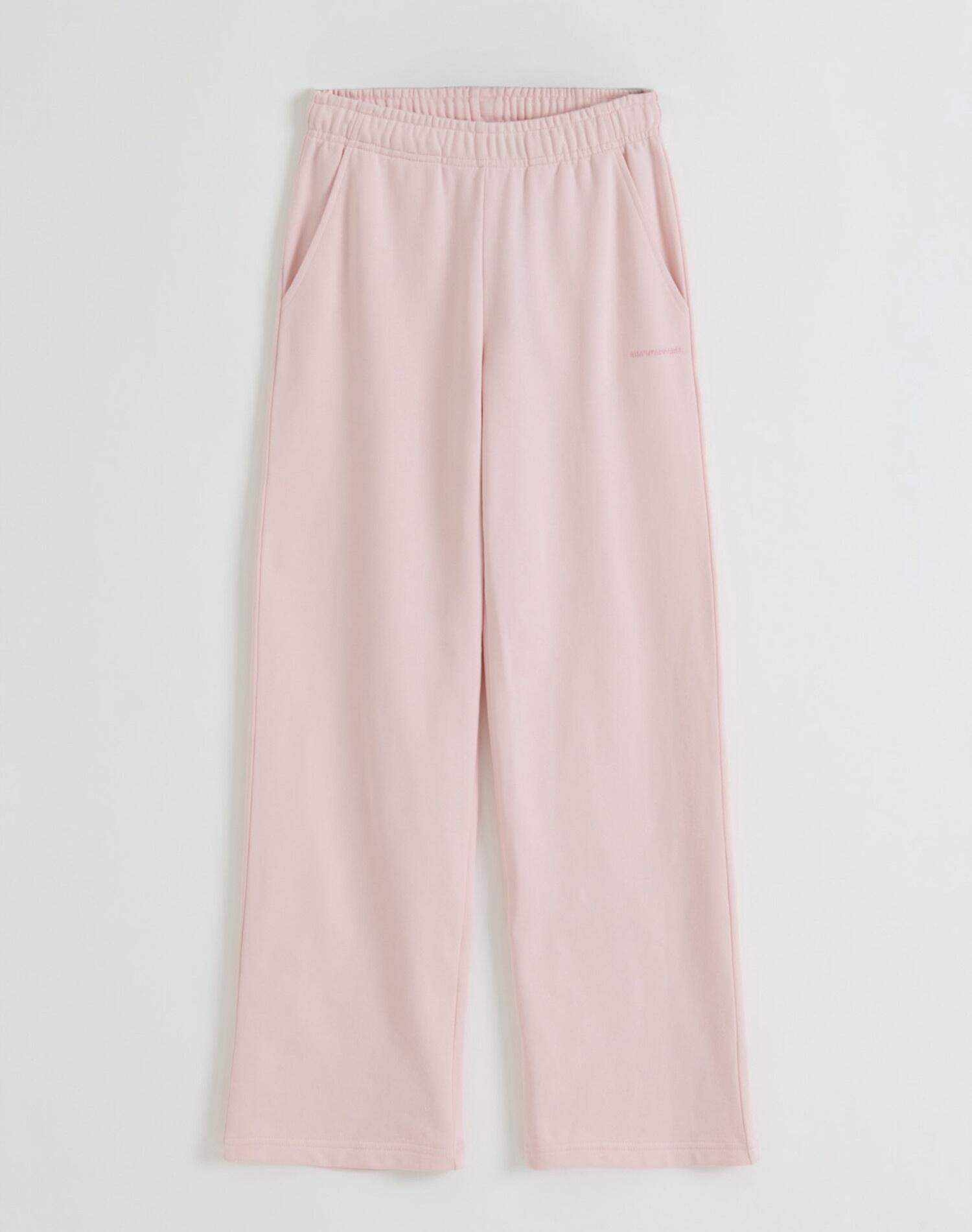 Pantalón Chándal Mujer Felpa Gruesa Holgado Pernera Ancha Rosa 5/5