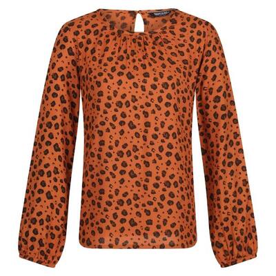 Dames blouse met lange mouwen met print regatta hadria