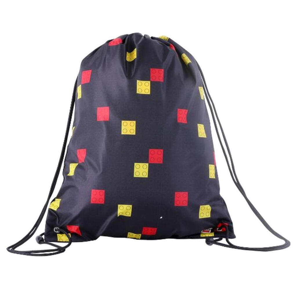 Childrens/Kids Brick 11L Drawstring Bag (Black/Red/Yellow)