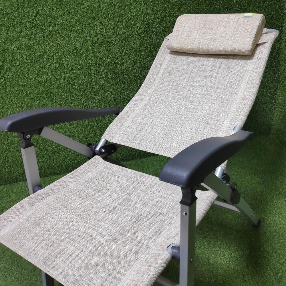 Silla plegable y reclinable Via Mondo Comfort – Beige 4/7