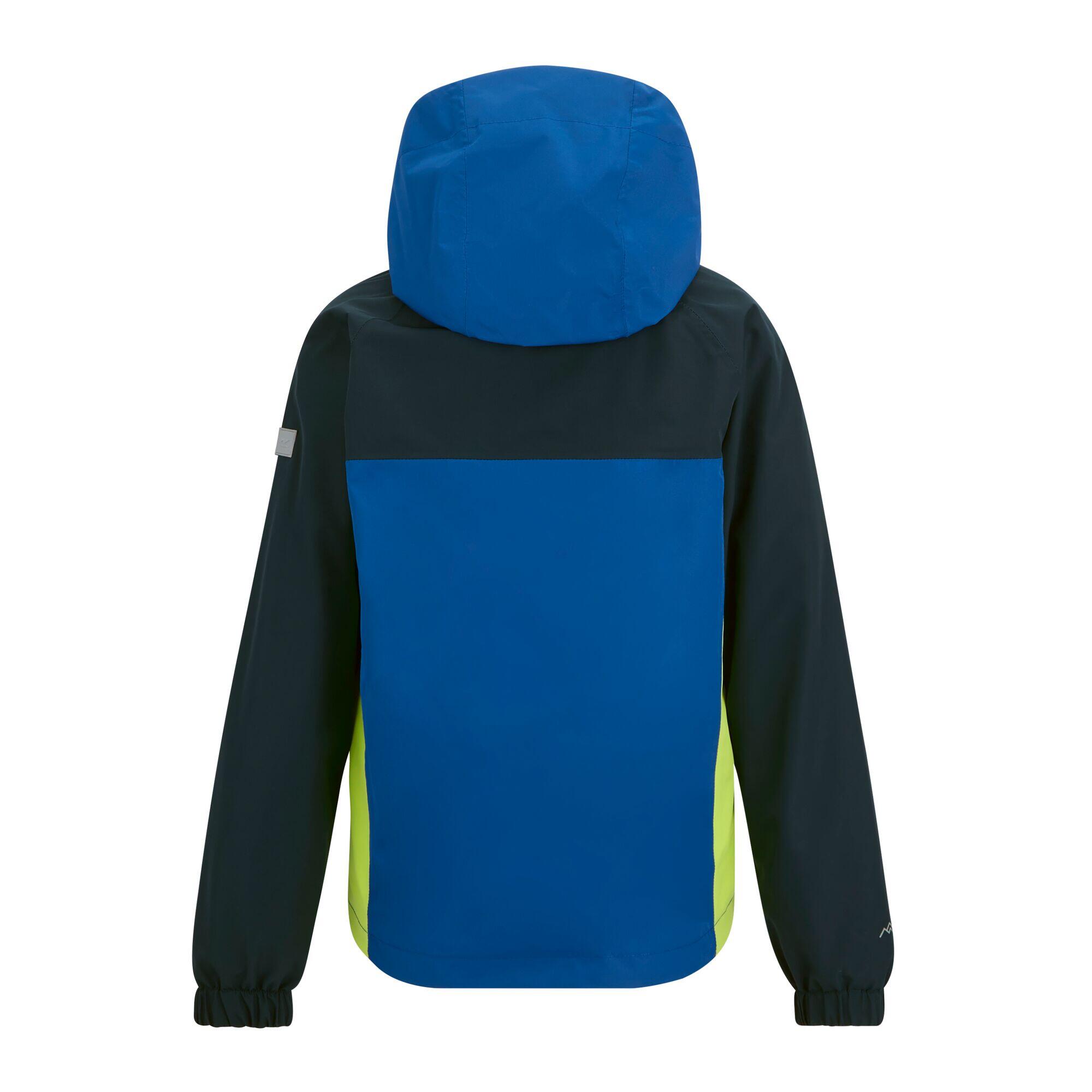 Casaco impermeável Hanleigh para crianças e jovens (Azul Olímpico / Verde 2/5