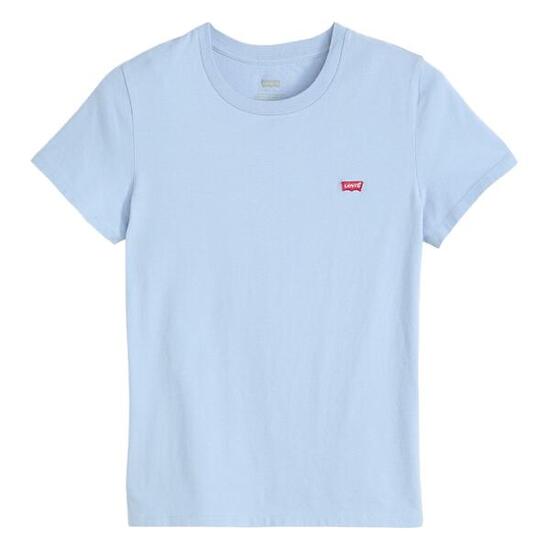 Damen T-Shirt Levis Logo klein Weiß.