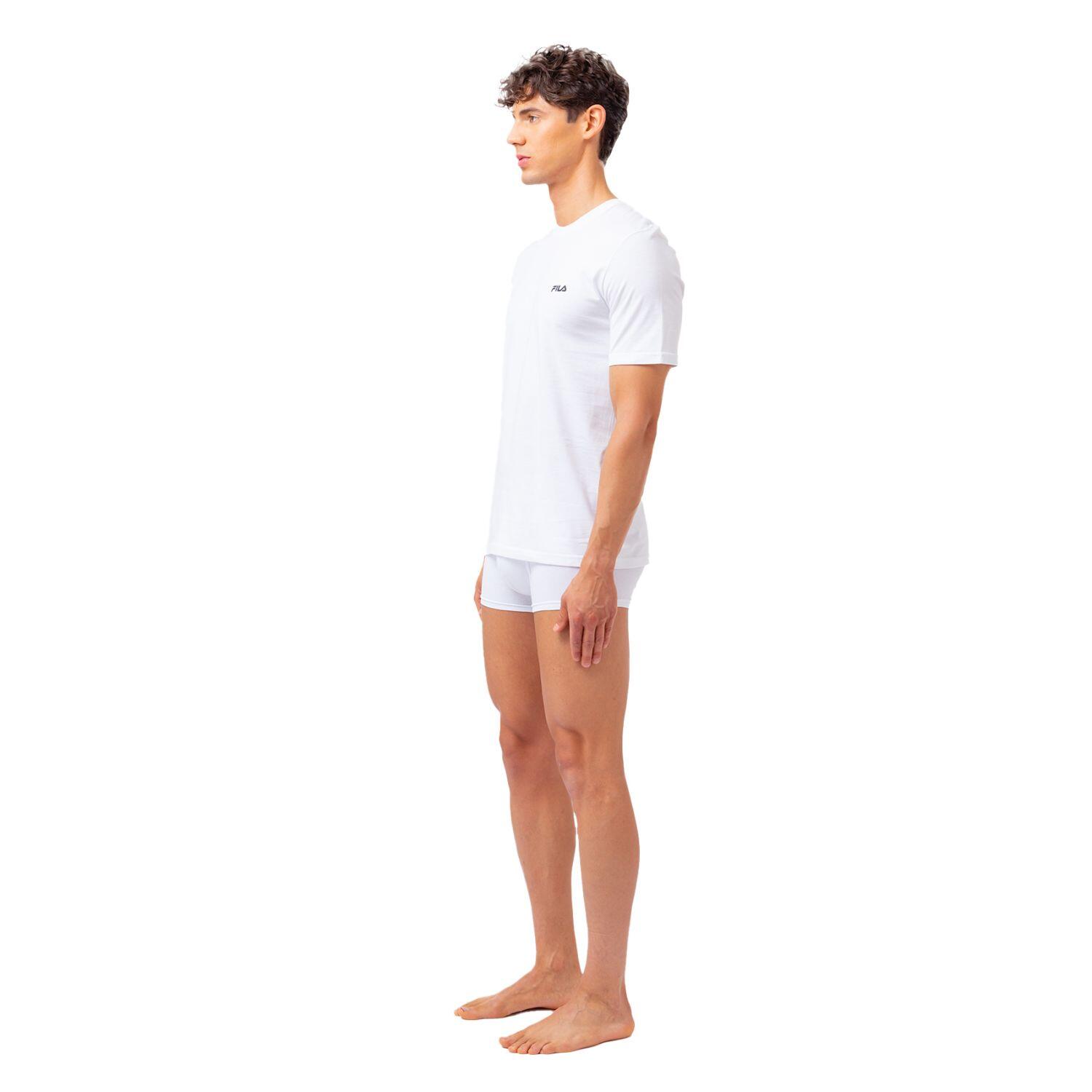 Lot de 2 Maillots de corps col rond homme en coton FU5053 4/5