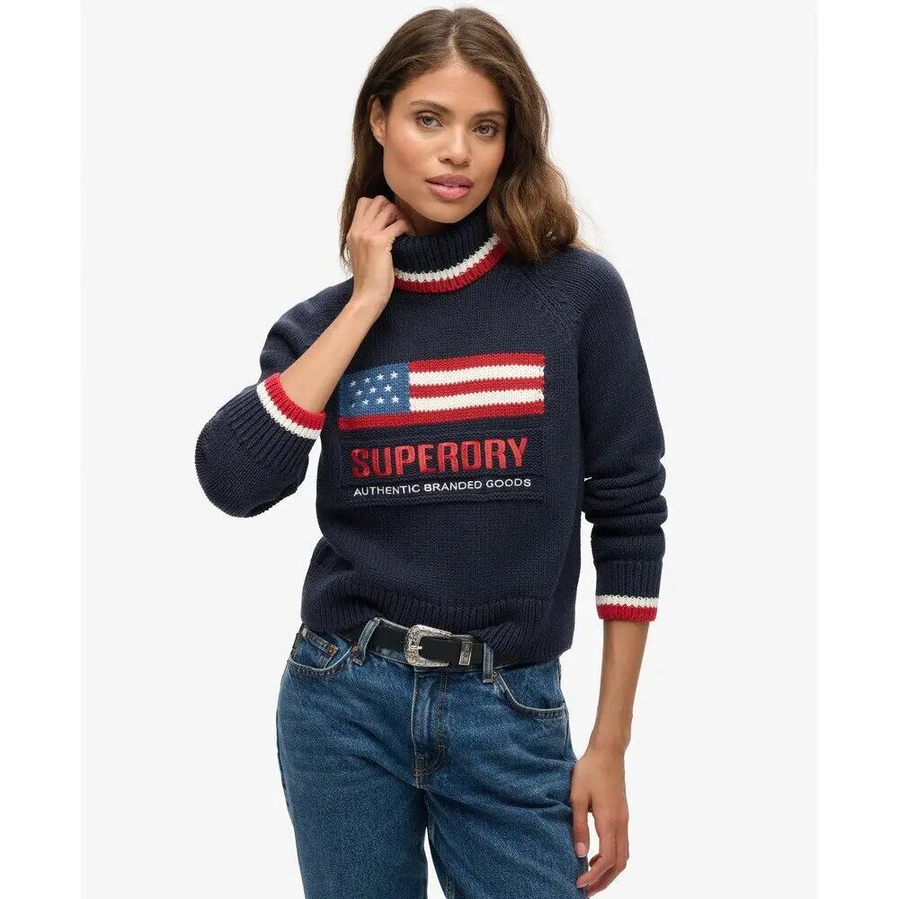 Pull col roulé maille femme Superdry Americana 2/7