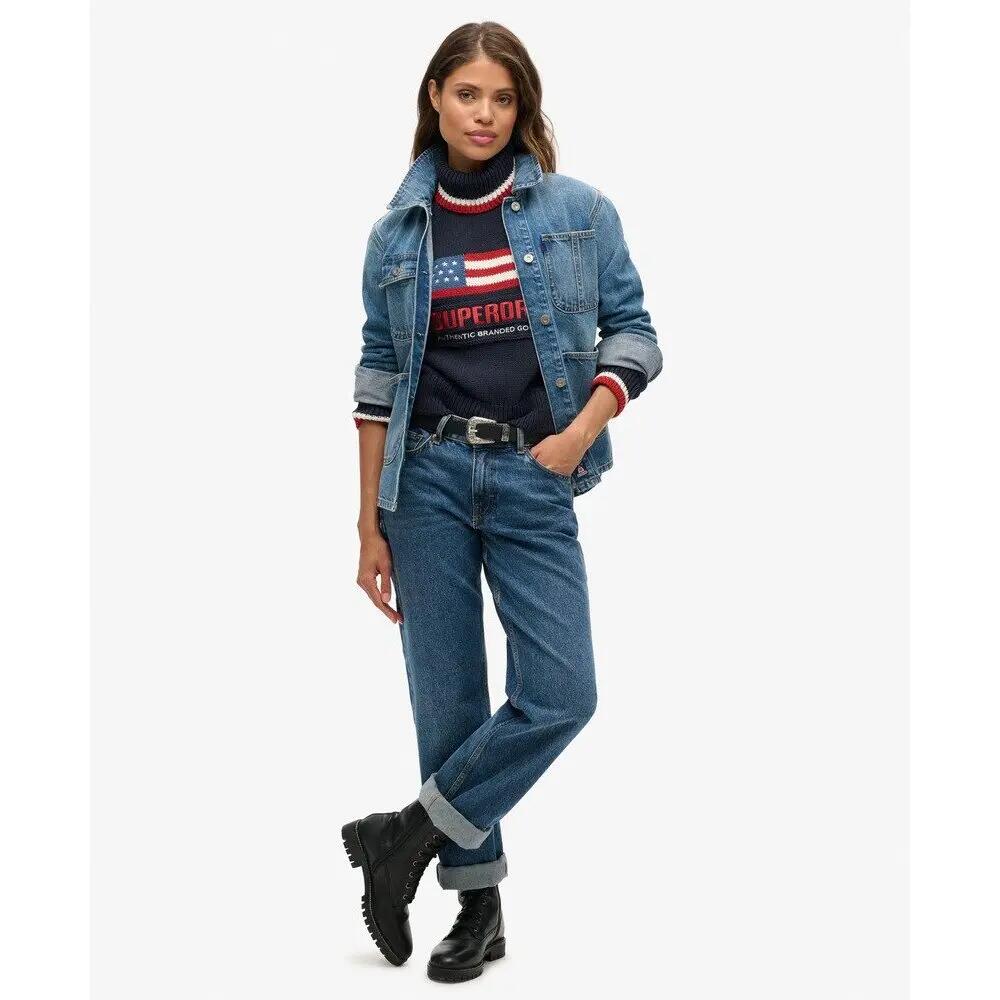 Pull col roulé maille femme Superdry Americana 5/7