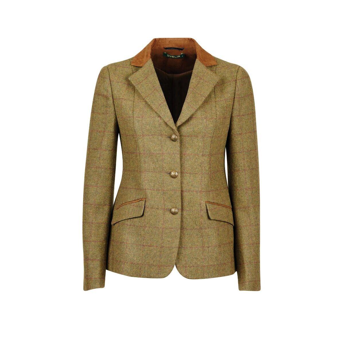 Damen Reitjacke mit schmalem Schnitt und Wildlederkragen Dublin Albany Tweed 1/4