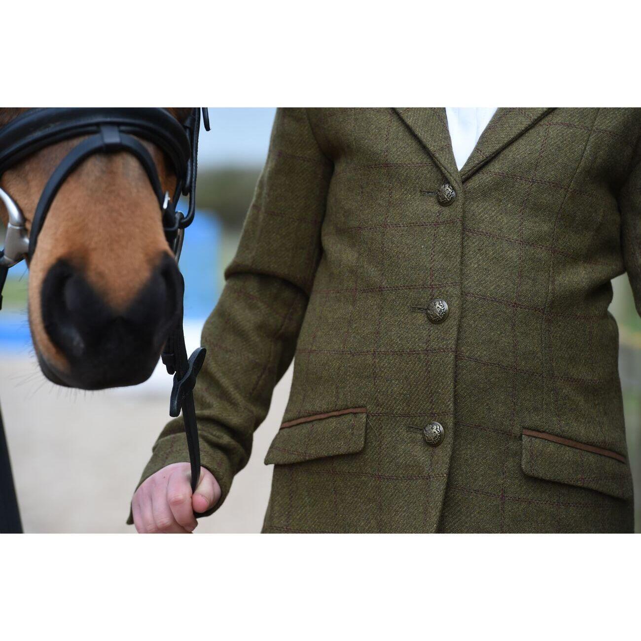 Damen Reitjacke mit schmalem Schnitt und Wildlederkragen Dublin Albany Tweed 4/4