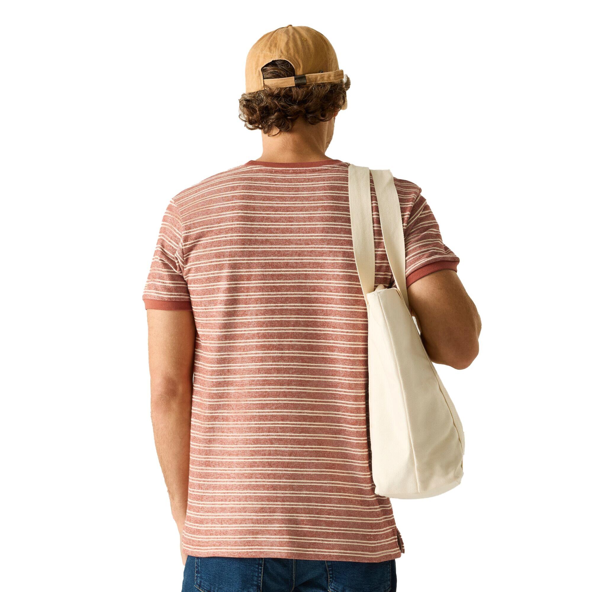 "Benlin" TShirt für Herren Ziegelstein/weißer Stein 4/5