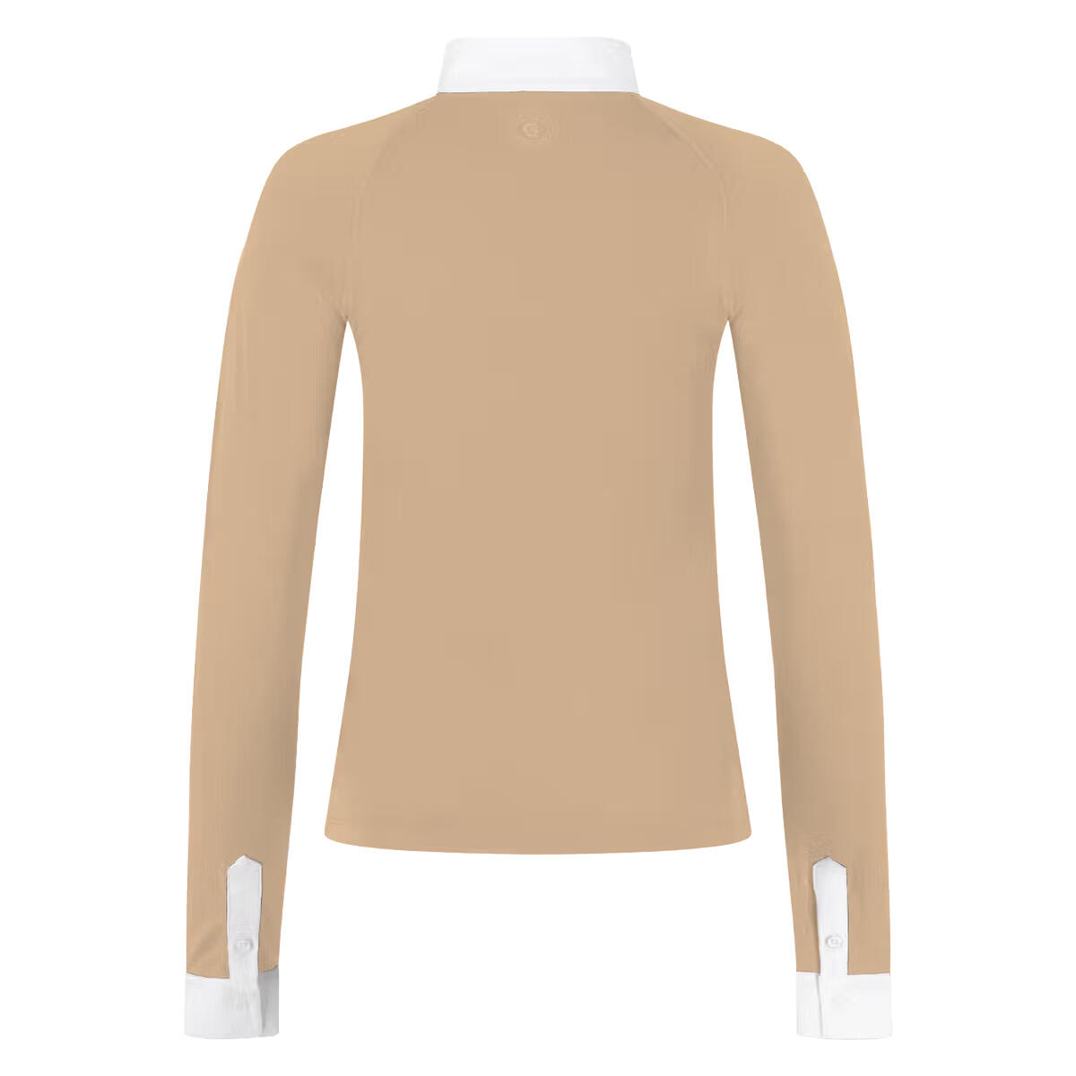 Show shirt women classic with glitter zipper long sleeve beige size 46 - Größe 2/3