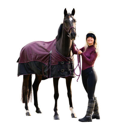 Polo d'équitation manches longues femme QHP Zahra