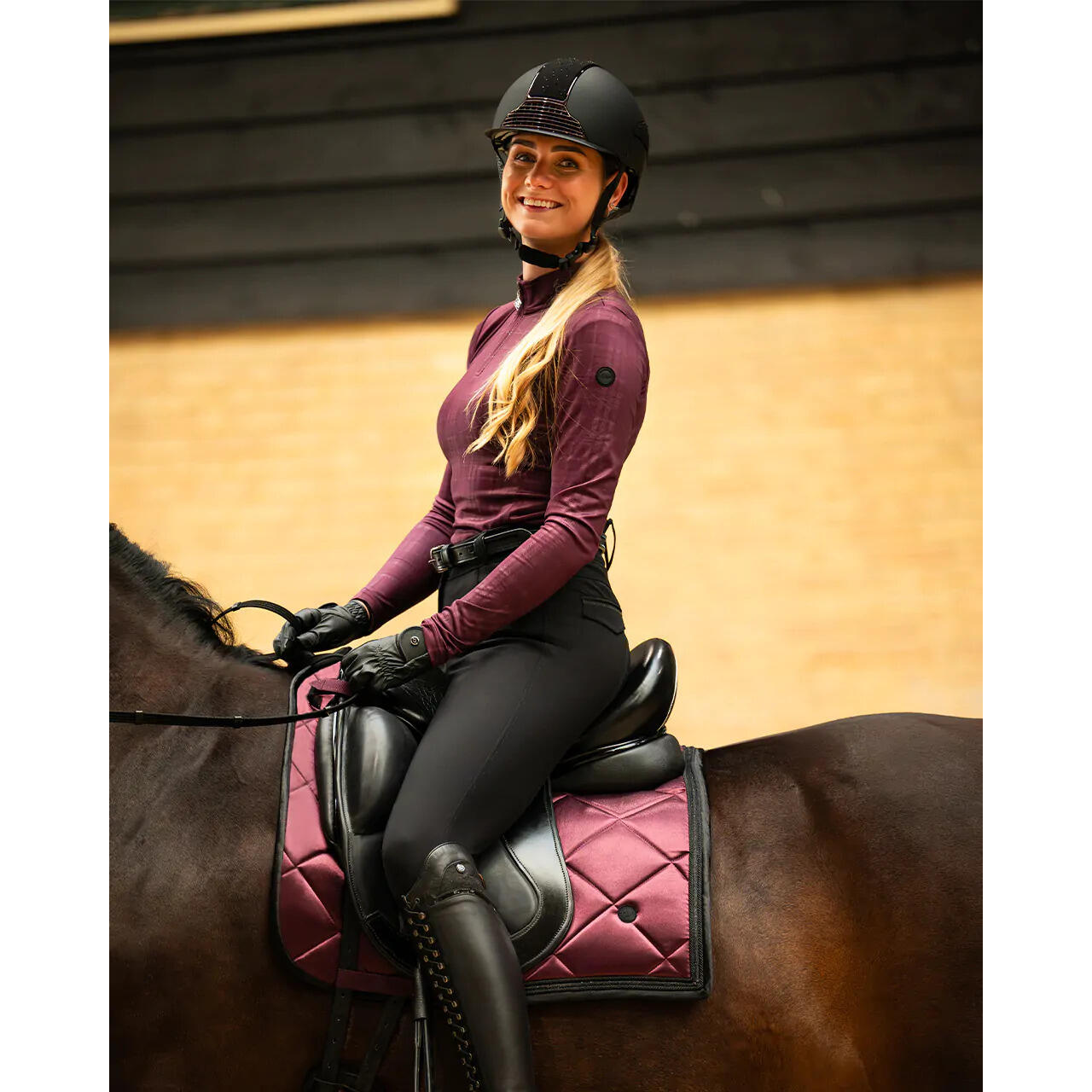 Polo equitazione a manica lunga da donna QHP Zahra 6/6