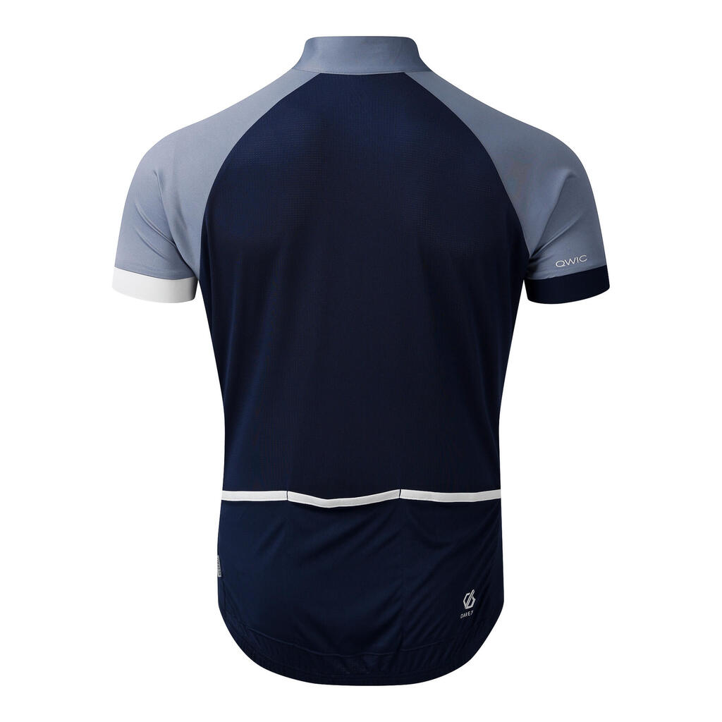 Mens Protraction III Cycling Jersey (Mercury/Navy)