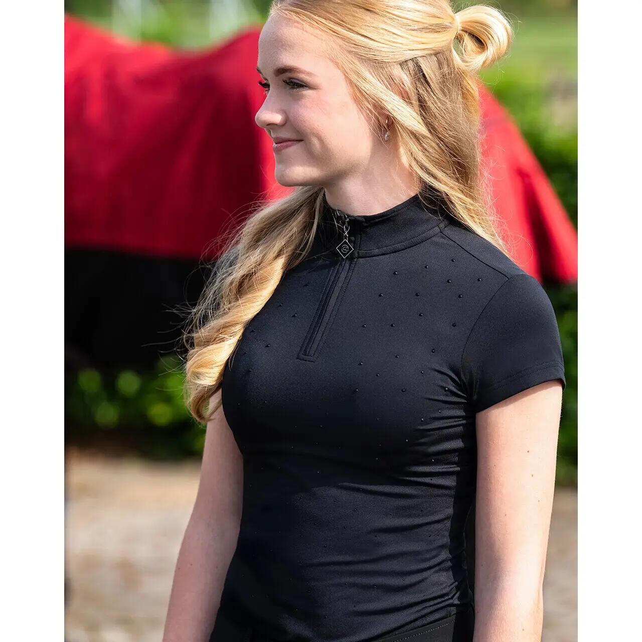 Polo d'équitation femme QHP Oakleigh 2/3