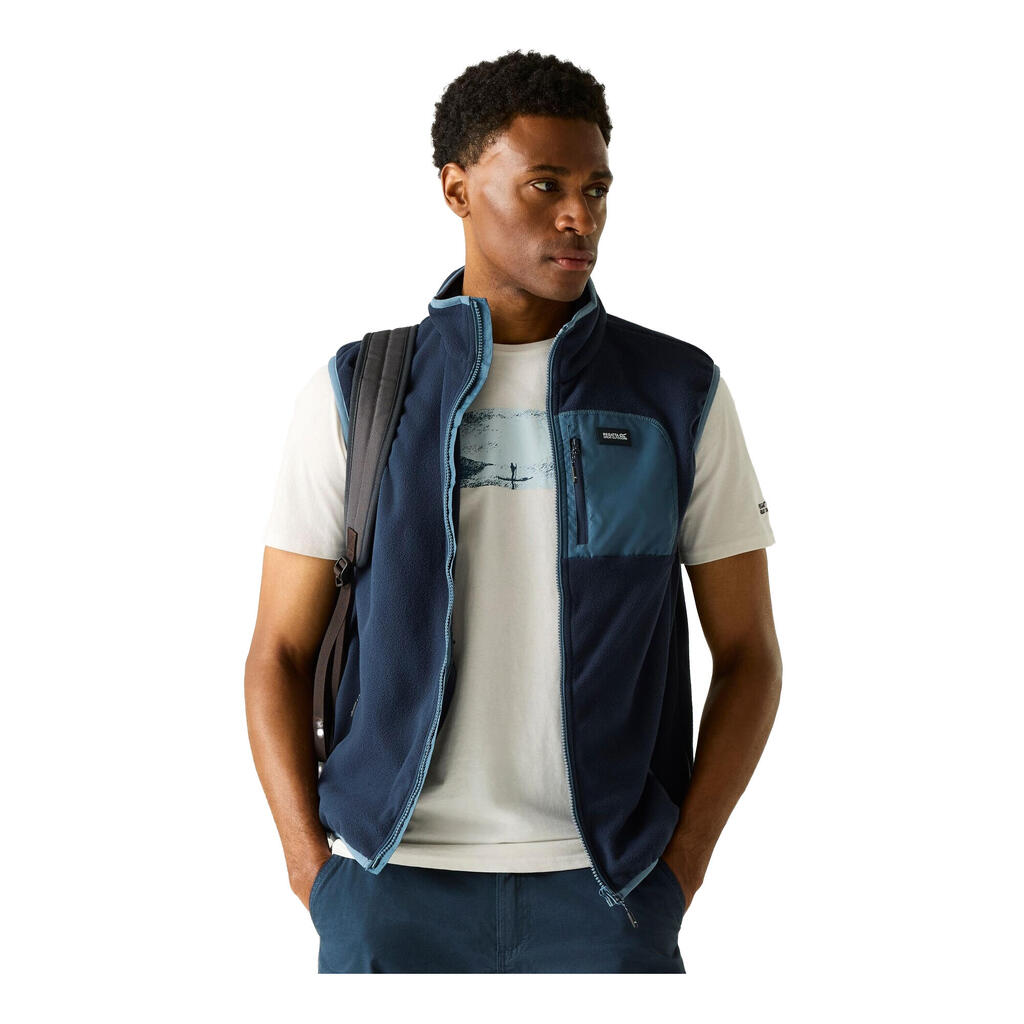 Mens Frankie Fleece Gilet (Navy/China Blue)