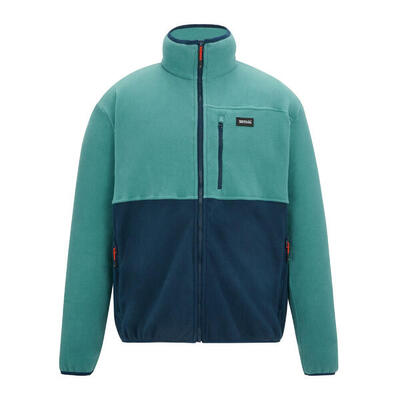 Heren frankie colour block full zip fleecejack (arctic/moonlight denim)