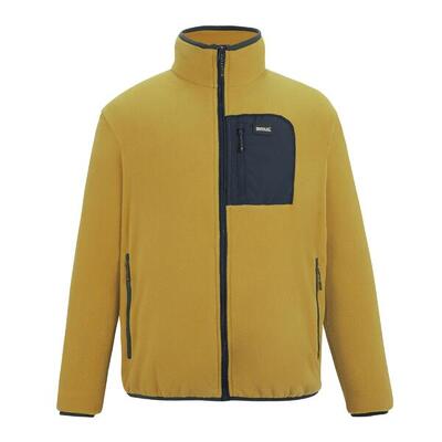 Heren frankie full zip fleecejack (baksteen/zwart)
