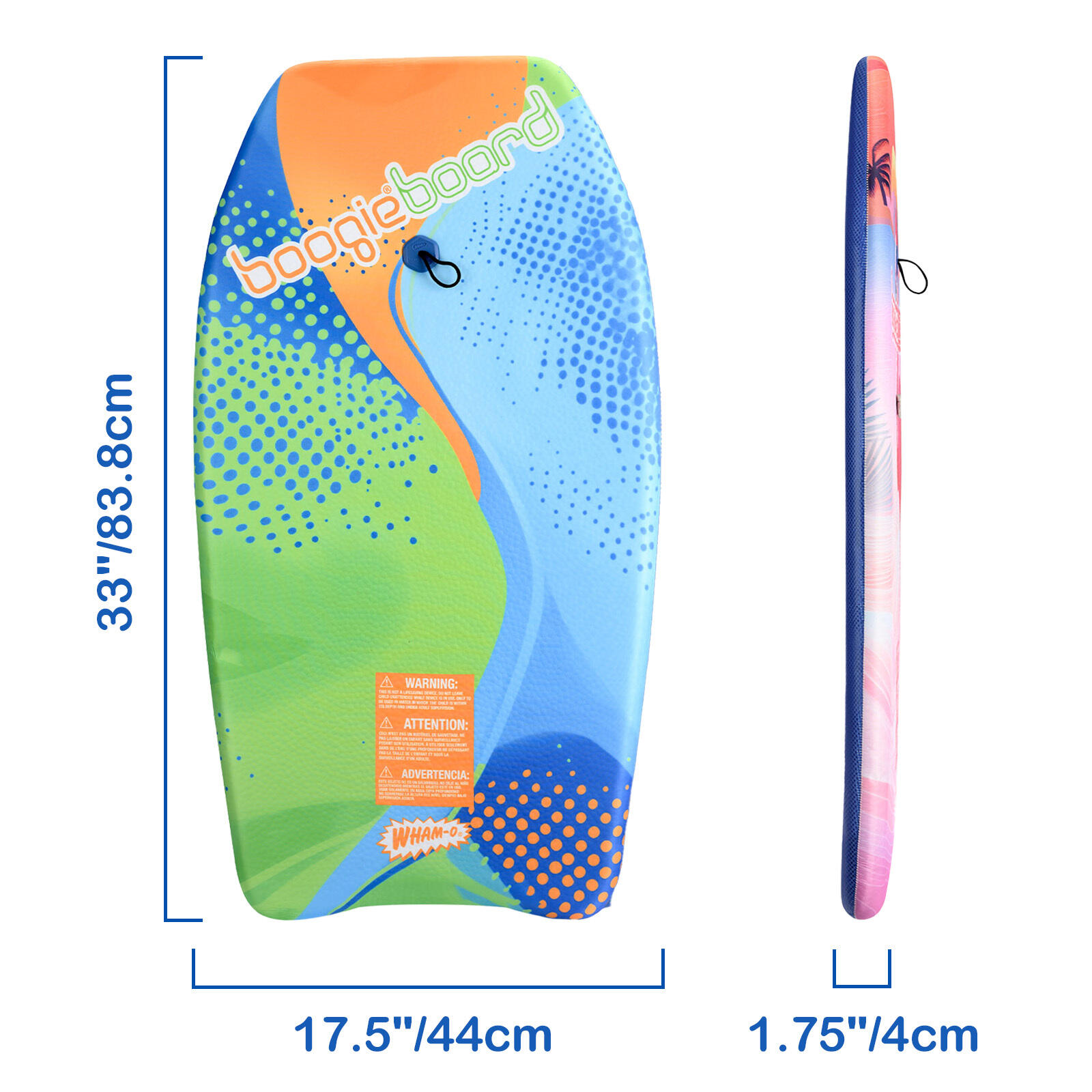 Pranchas de bodyboard 83,8 cm Boogie Board kit 2 unidades, leves com cinto 2/7