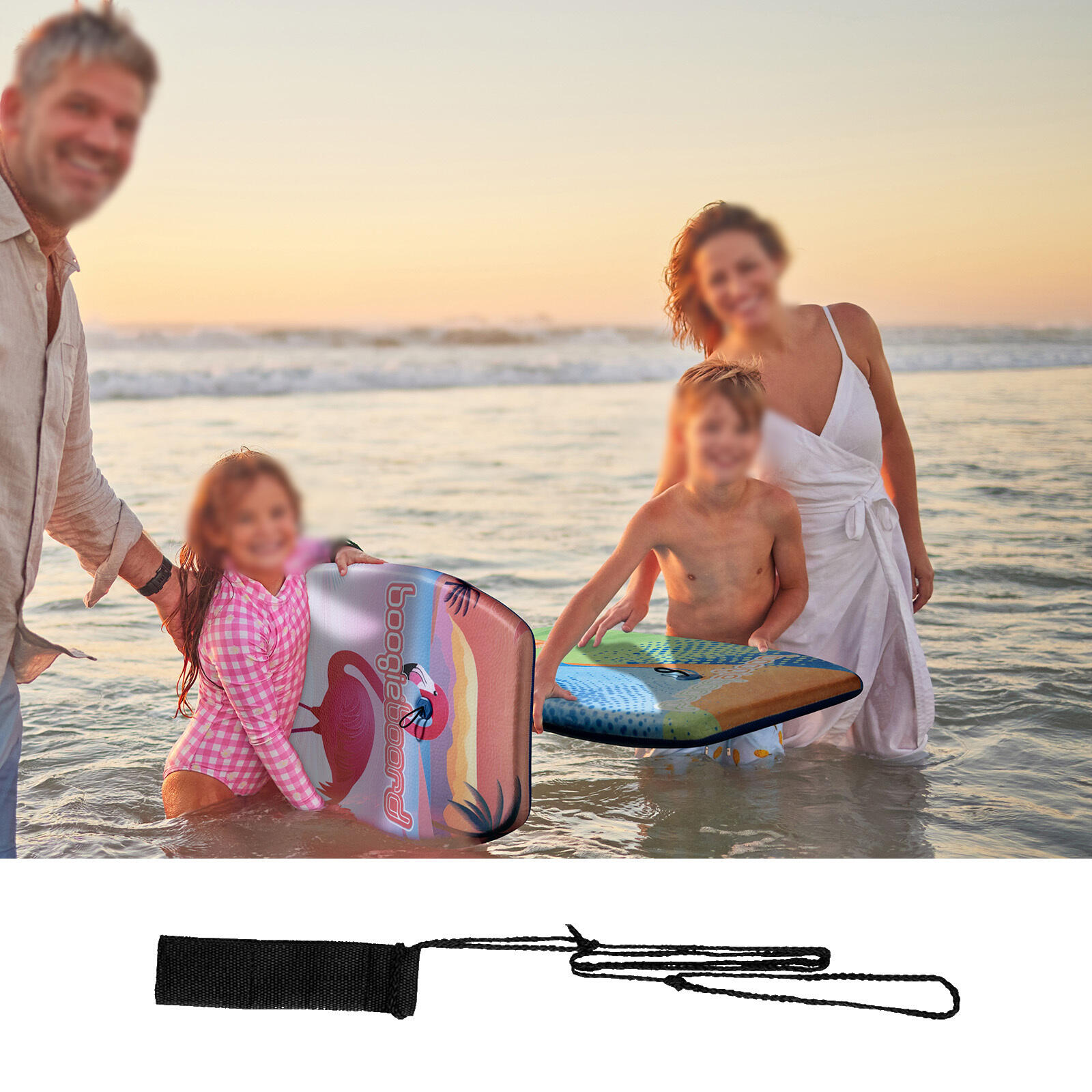 Pranchas de bodyboard 83,8 cm Boogie Board kit 2 unidades, leves com cinto 6/7