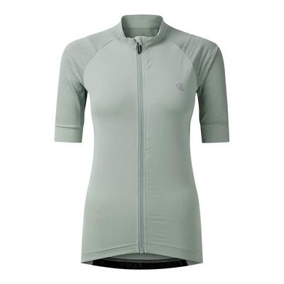 Dames fietsshirt met korte mouwen en bliksemmotief