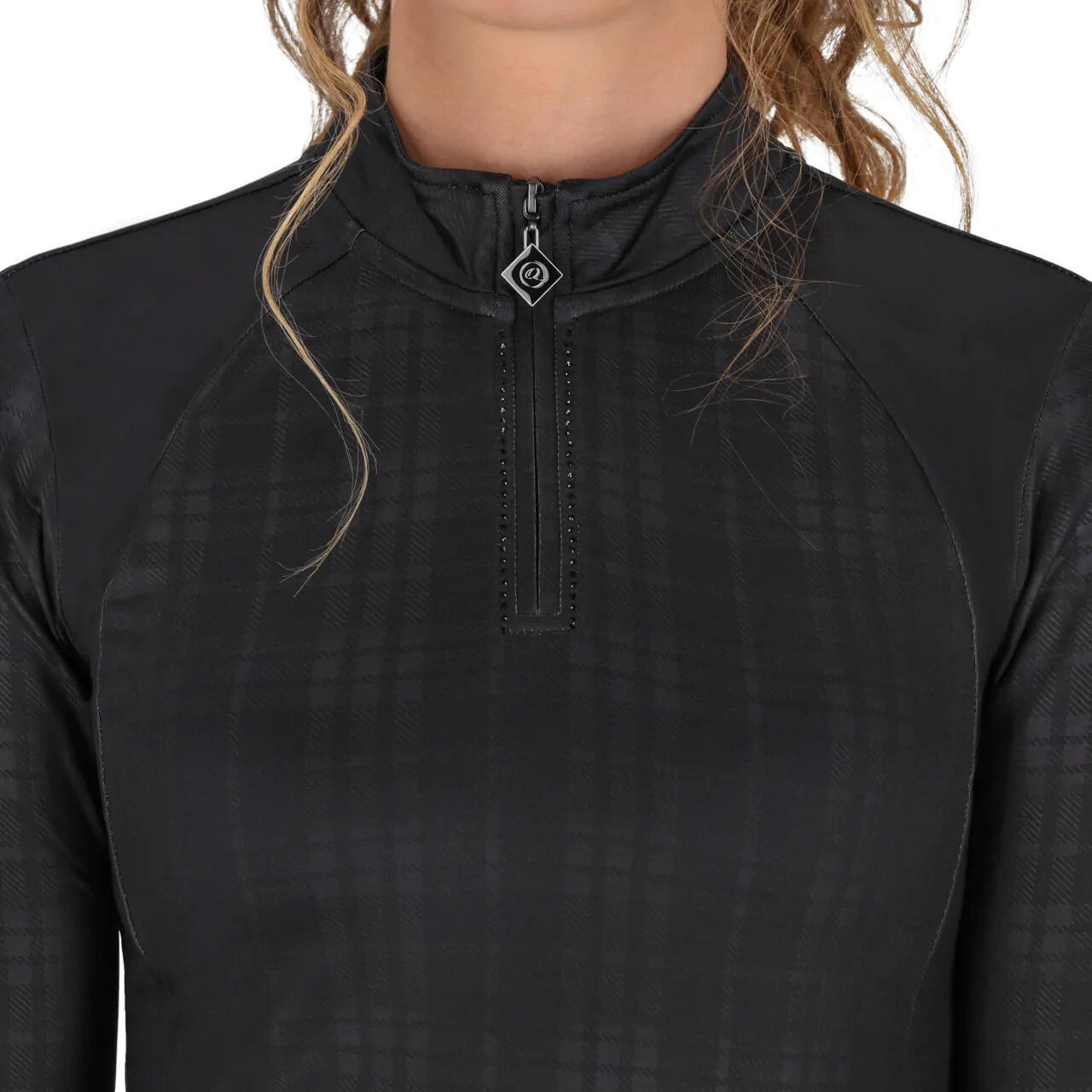 Polo equitazione a manica lunga da donna QHP Zahra 3/4