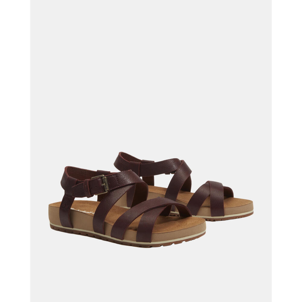 Womens Poolside Sandals Cross Strap Malibu Waves