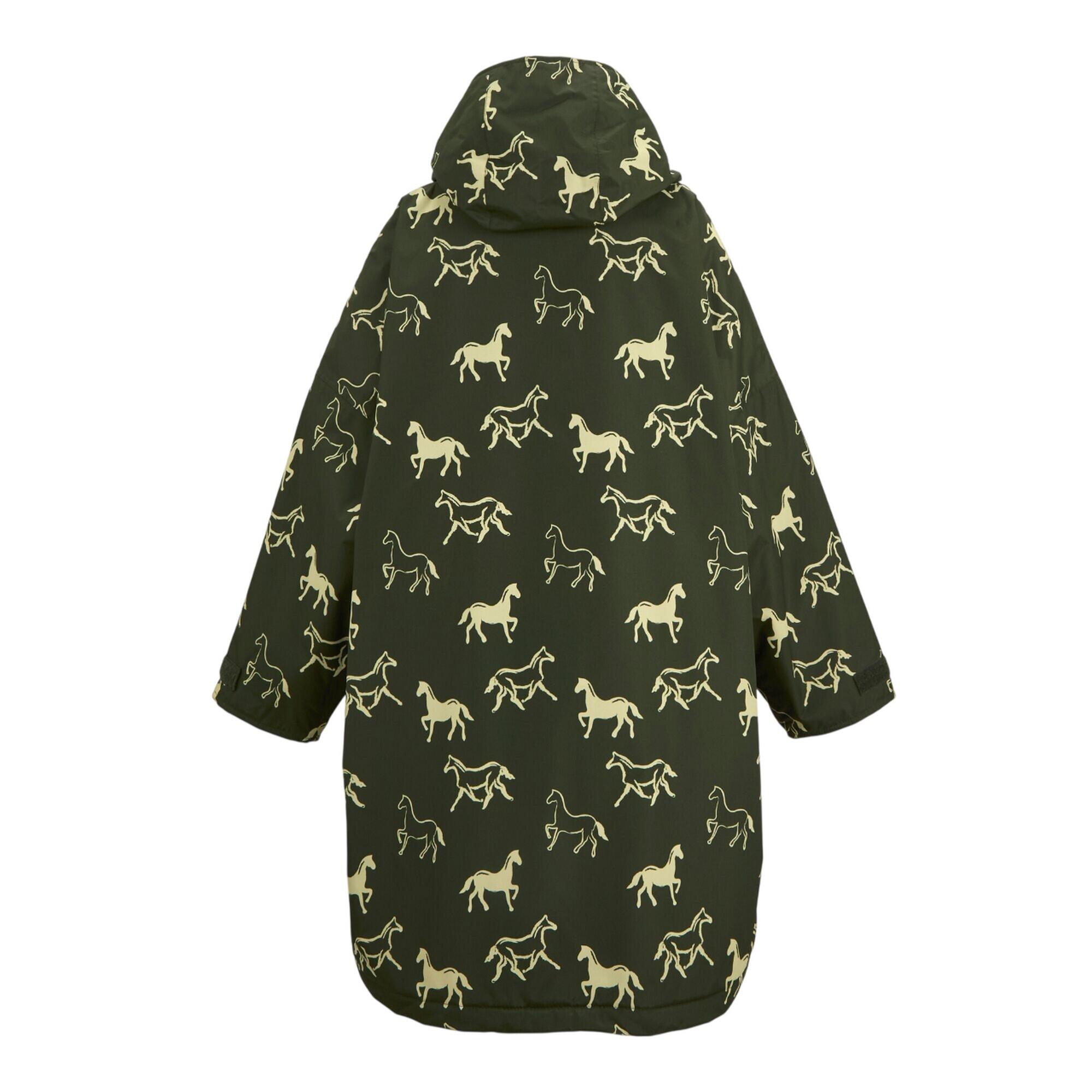 Bata Cambiante Diseño Yegua de Impermeable para Niños/Niñas Caqui Oscuro 2/5