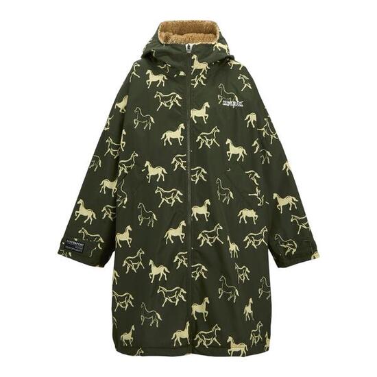 Peignoir À Langer Imperméable Motif/style Cheval Enfant (Kaki Foncé)