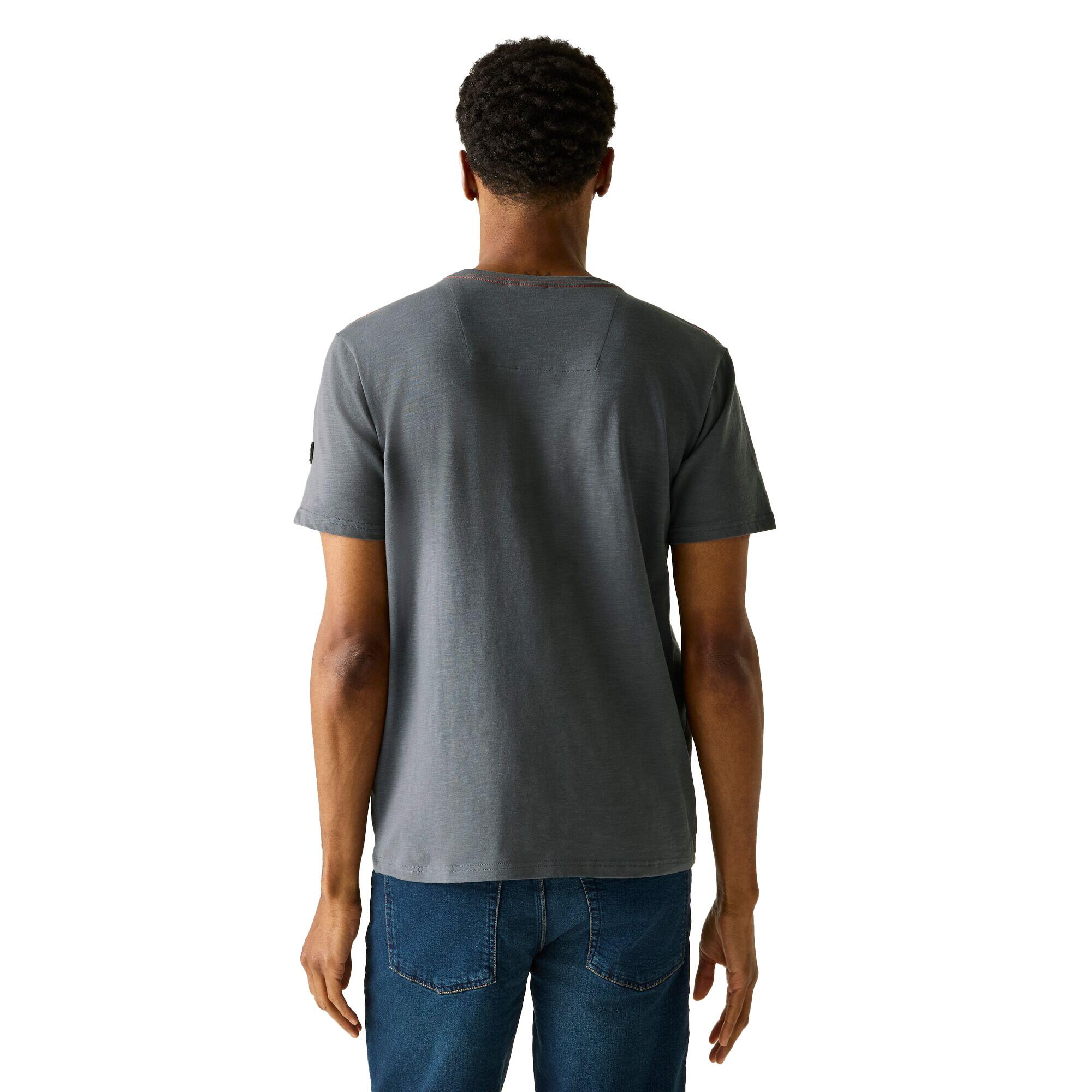T-Shirt com logótipo Finlo para homem (Tempestade negra) 4/5