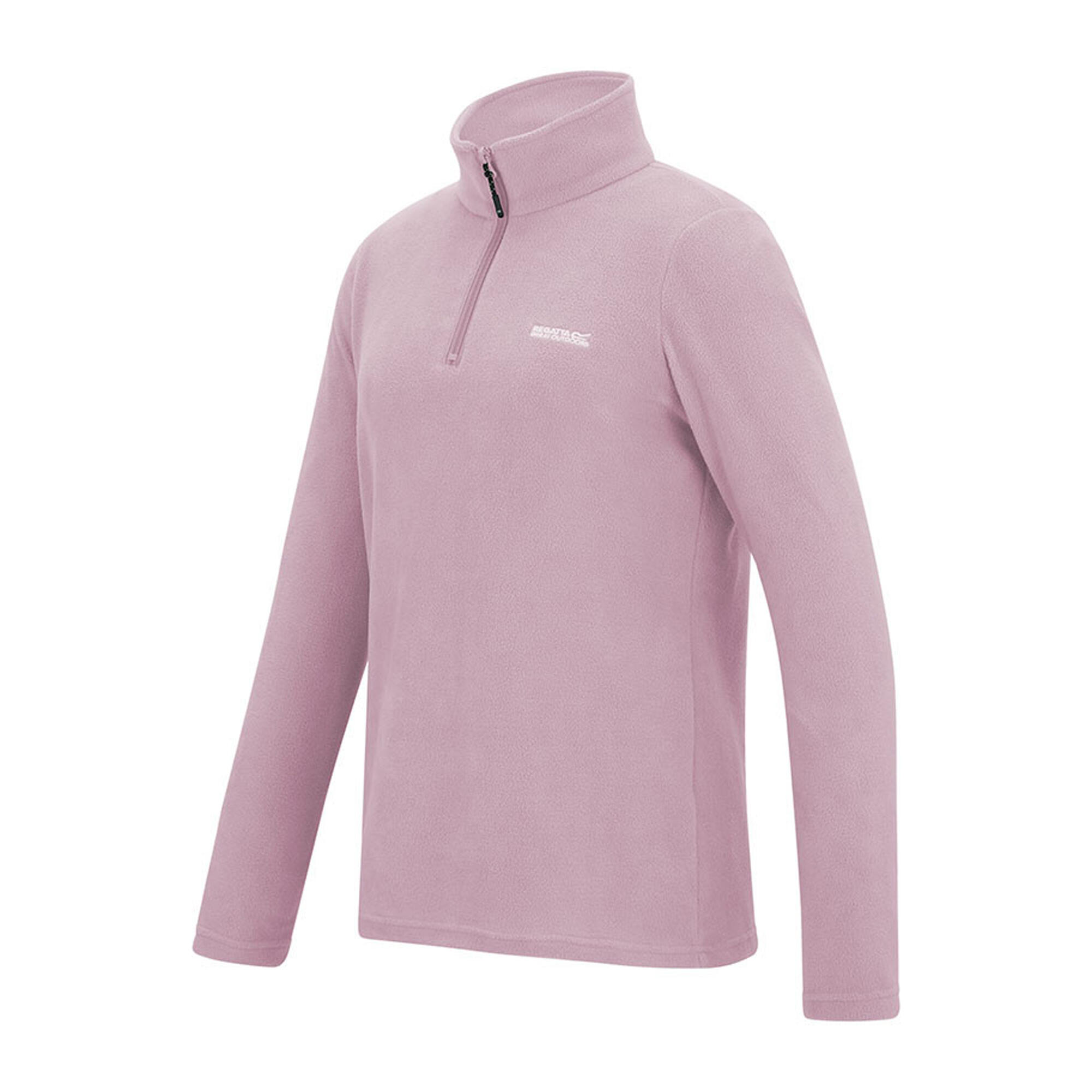 Great Outdoors Womens/Ladies Sweetheart 1/4 Zip Fleece Top (Powder Lilac) 3/5