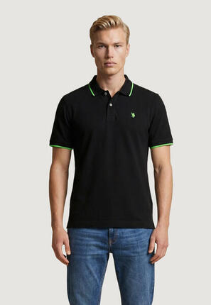 polo manches courtes BLACK HOMME noir