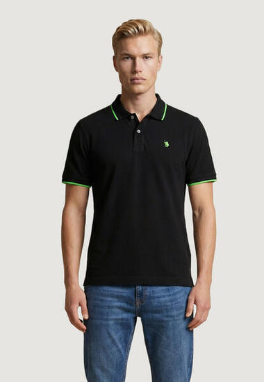 polo manches courtes BLACK HOMME noir