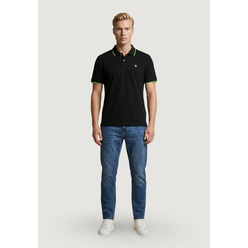 Tricou polo BLACK  BĂRBAŢI