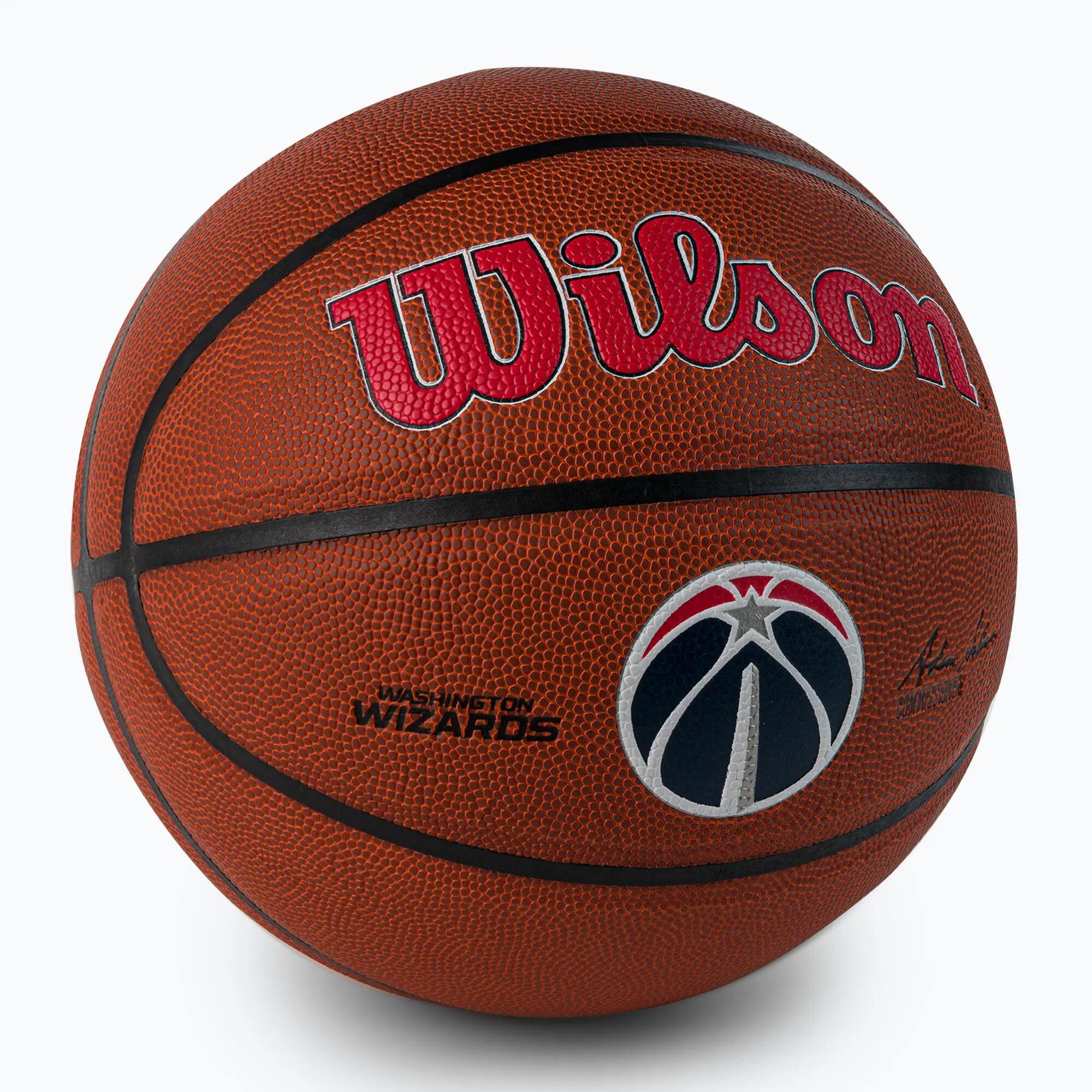 Piłka do koszykówki Wilson NBA Team Alliance Washington Wizards brown rozmiar 7 2/5